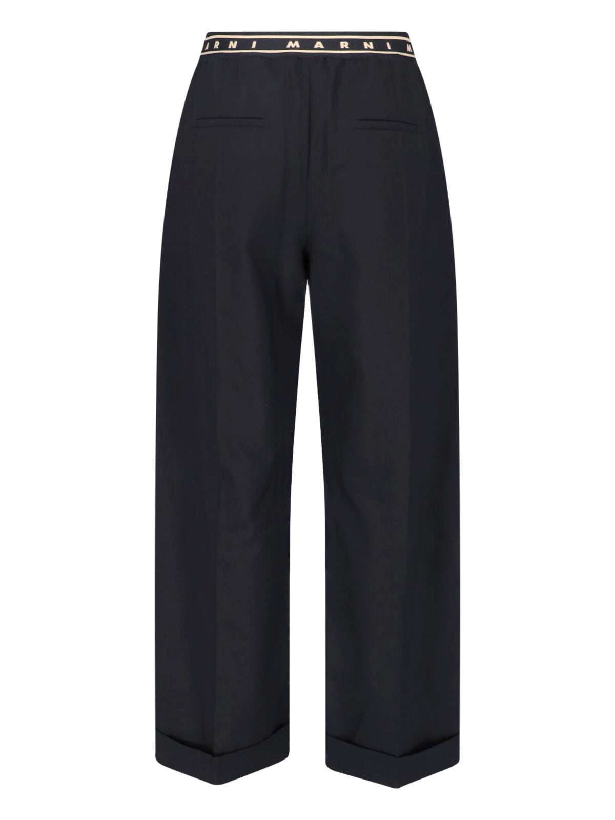 Marni Trousers Black Virgin Wool Woven