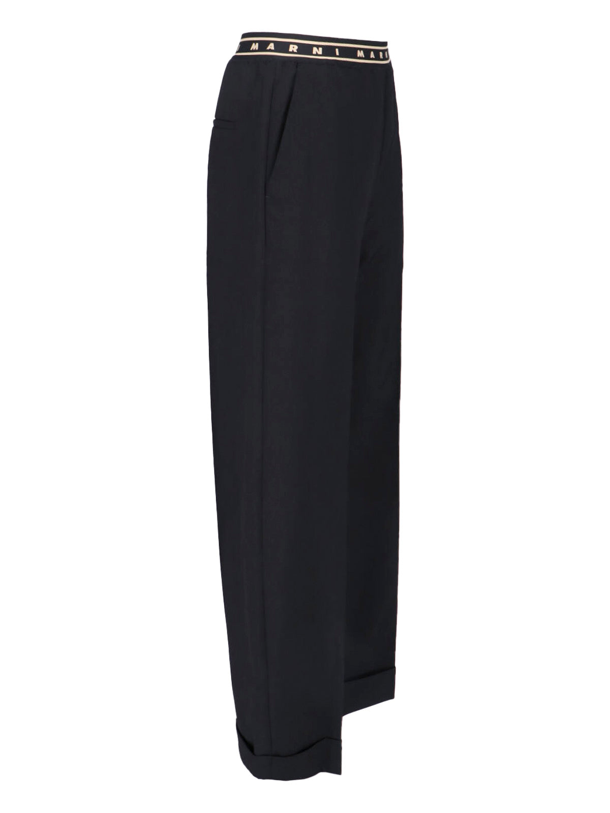 Marni Trousers Black Virgin Wool Woven