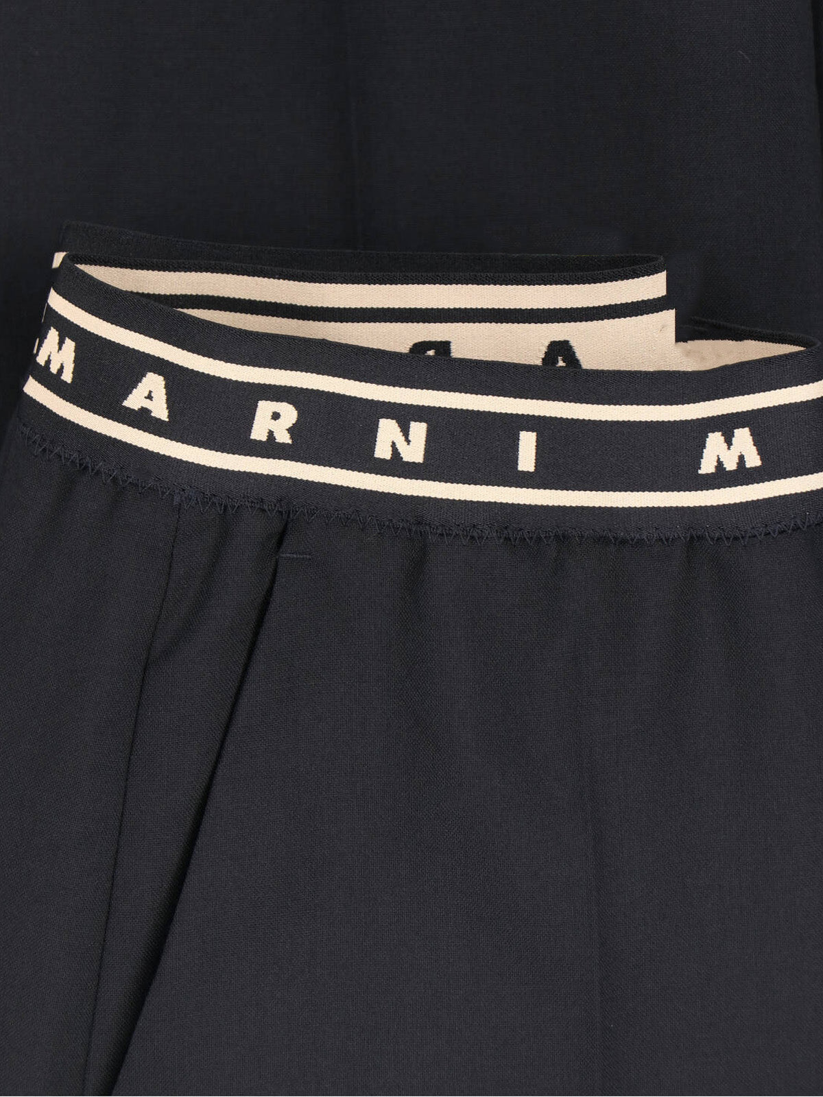 Marni Trousers Black Virgin Wool Woven