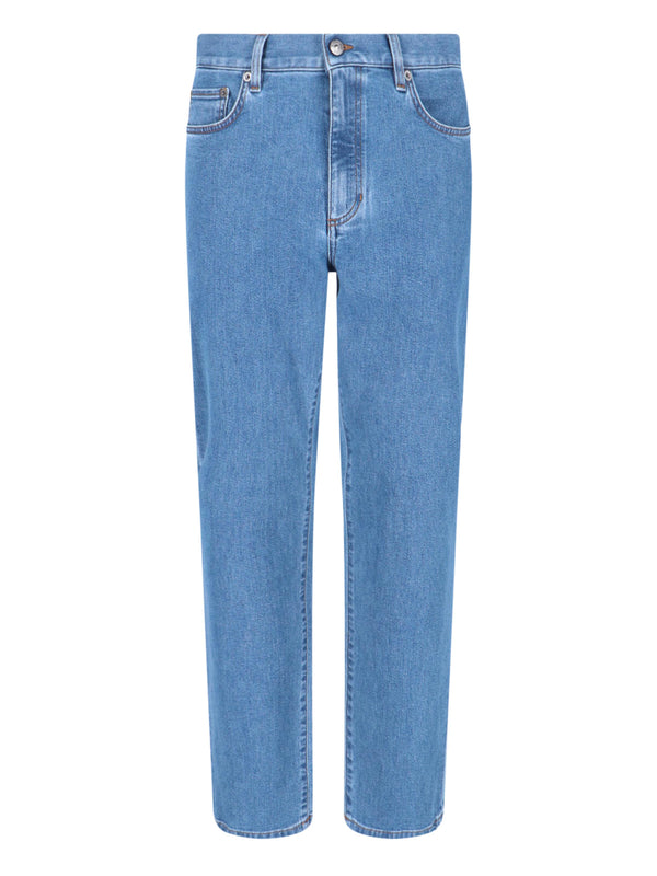 Zegna City 98% Cotton jeans in blue