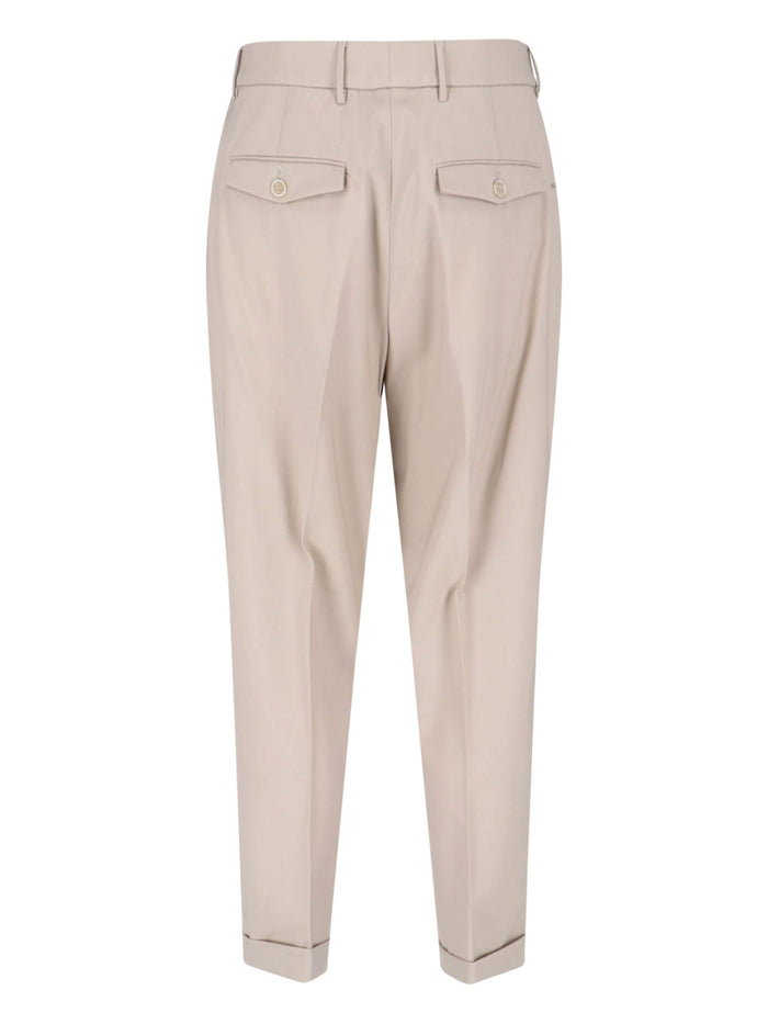Cruna Trousers Beige Virgin Wool
