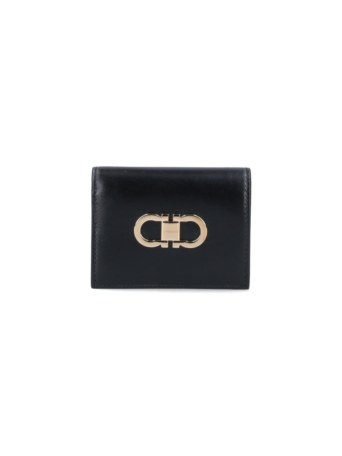Ferragamo Wallets Black Calf Leather
