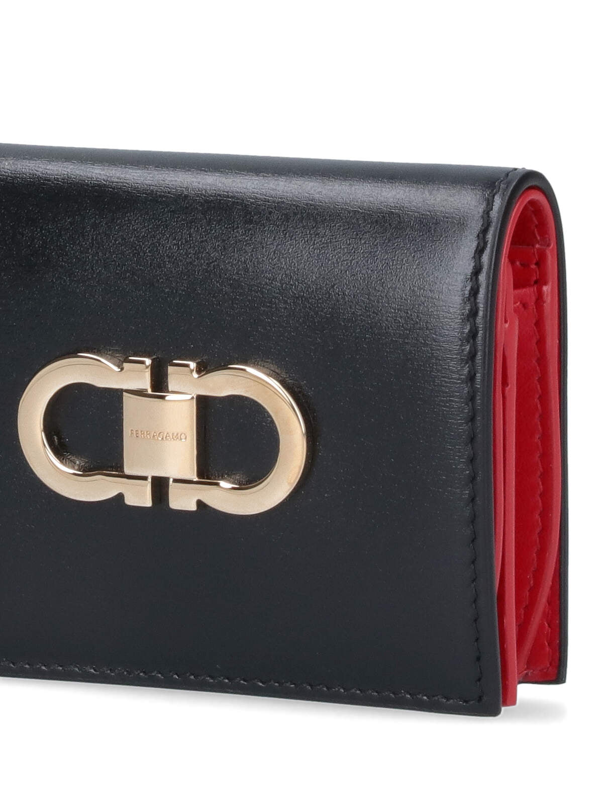 Ferragamo Wallets Black Calf Leather