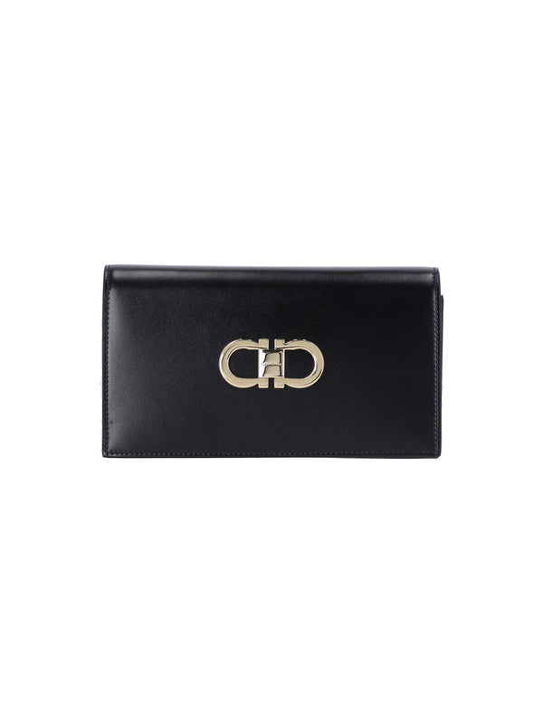 Ferragamo 100% calf leather wallet in black