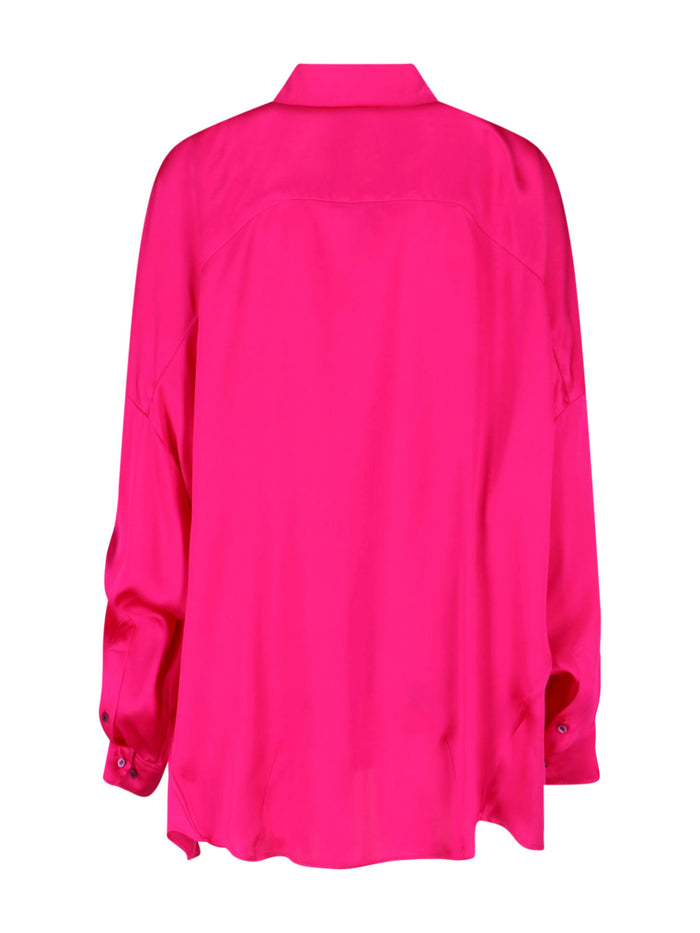 Dries Van Noten Shirts Pink Silk