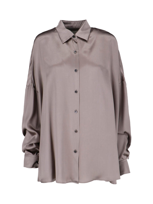 Dries Van Noten 100% silk shirt in taupe