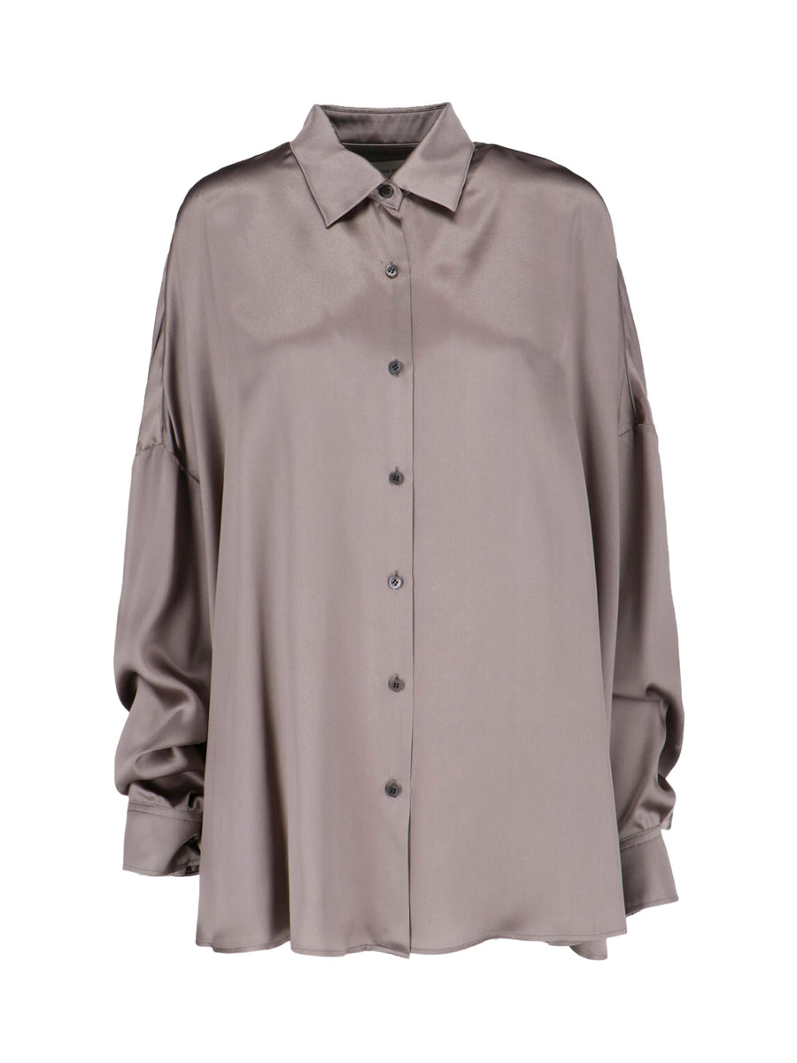 Dries Van Noten 100% silk shirt in taupe
