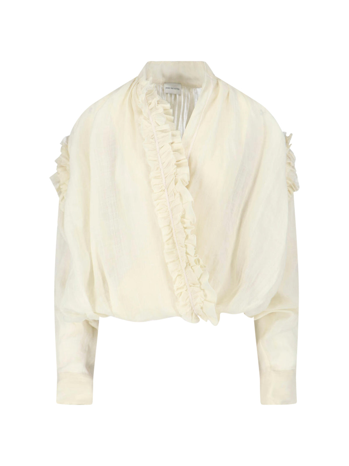 Dries Van Noten Shirts White Ramie