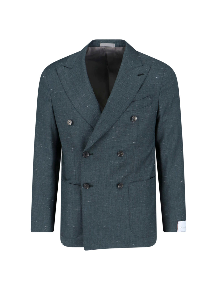 Caruso 92% Wool blazer in green