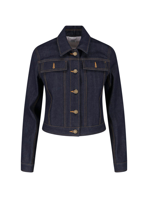 Thom Browne 100% Cotton jacket in navy