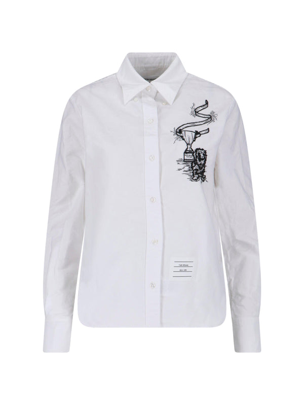 Thom Browne 100% Cotton shirt in white