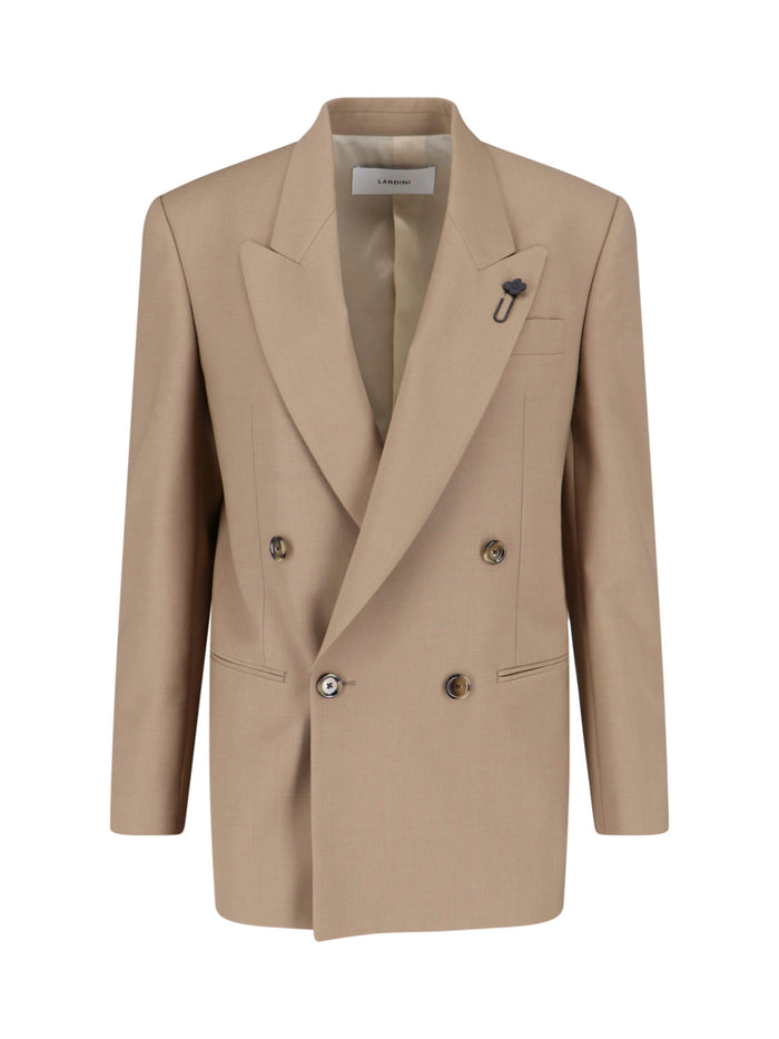 Lardini Jackets Brown Wool