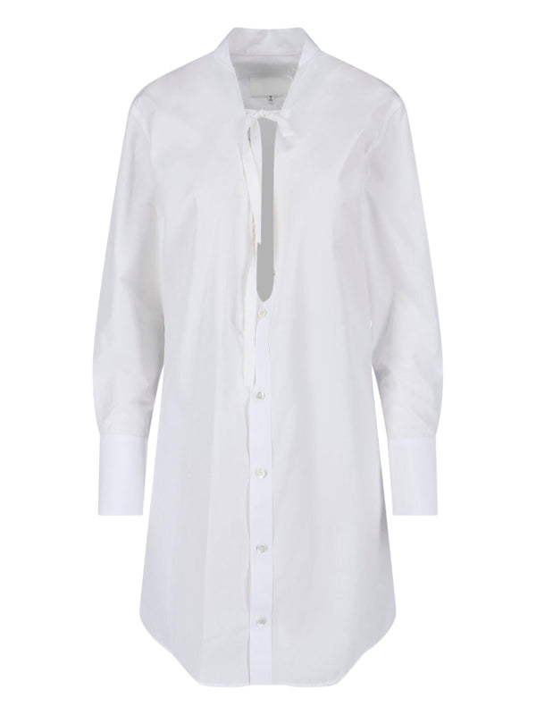 Maison Margiela 100% Cotton shirt dress in white