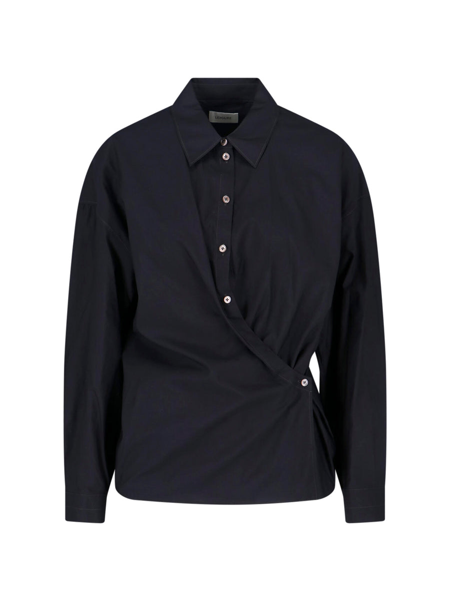 Lemaire 80% Cotton shirt in black