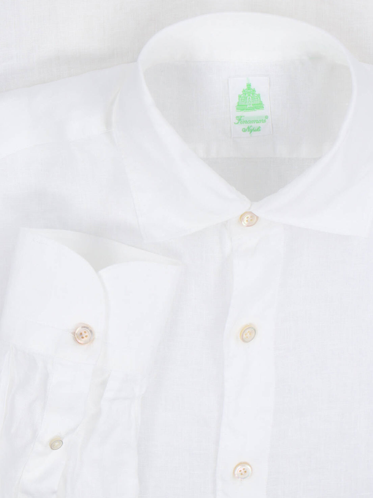 Finamore Shirts White Linen