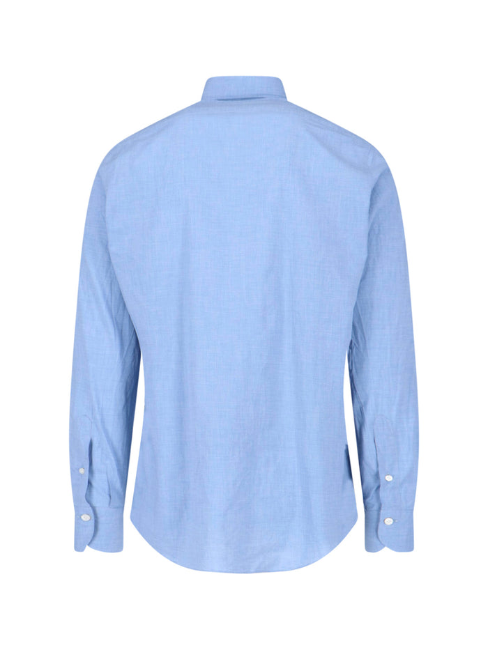 Finamore Shirts Blue Cotton