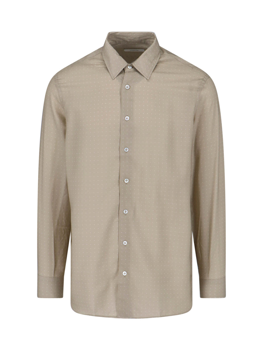 Lardini 100% lyocell shirt in beige