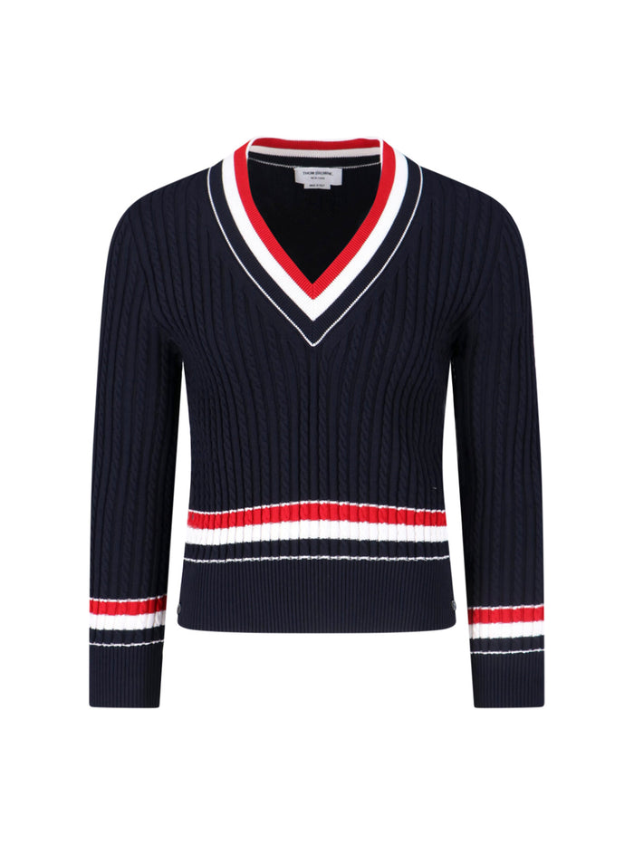 Thom Browne Sweaters Blue Cotton