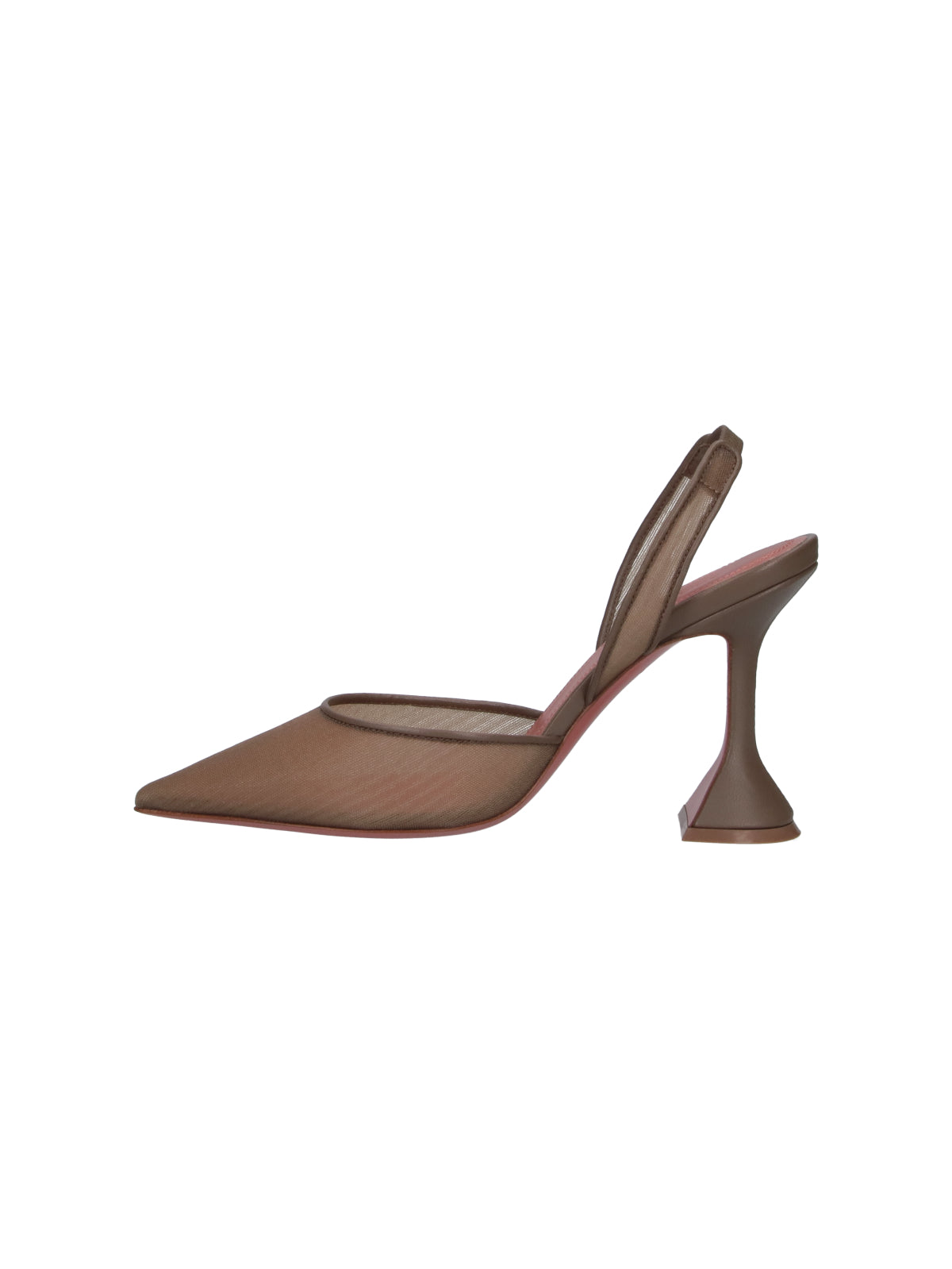 Amina Muaddi With Heel Beige Upper: Polyamide
