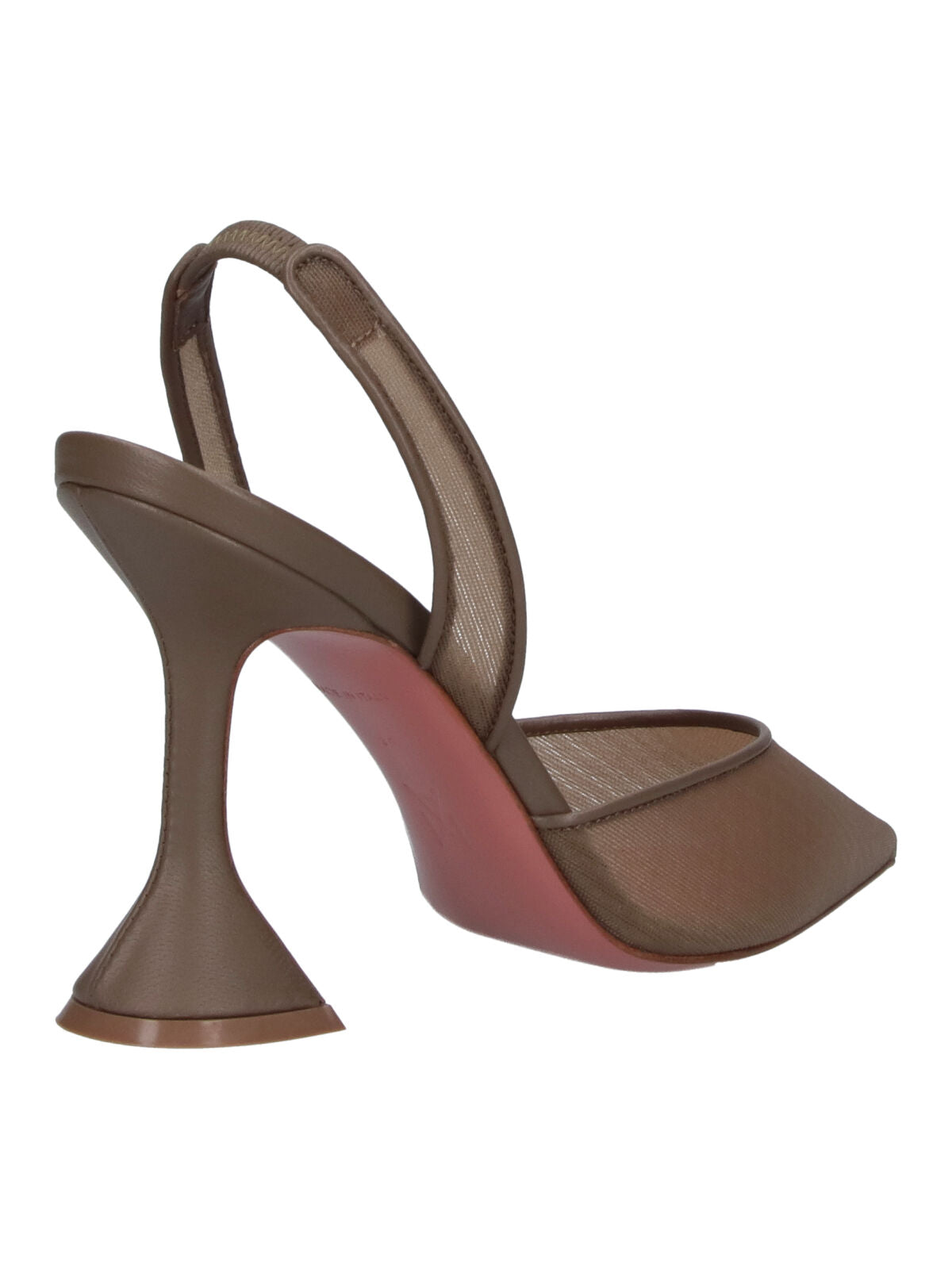 Amina Muaddi With Heel Beige Upper: Polyamide