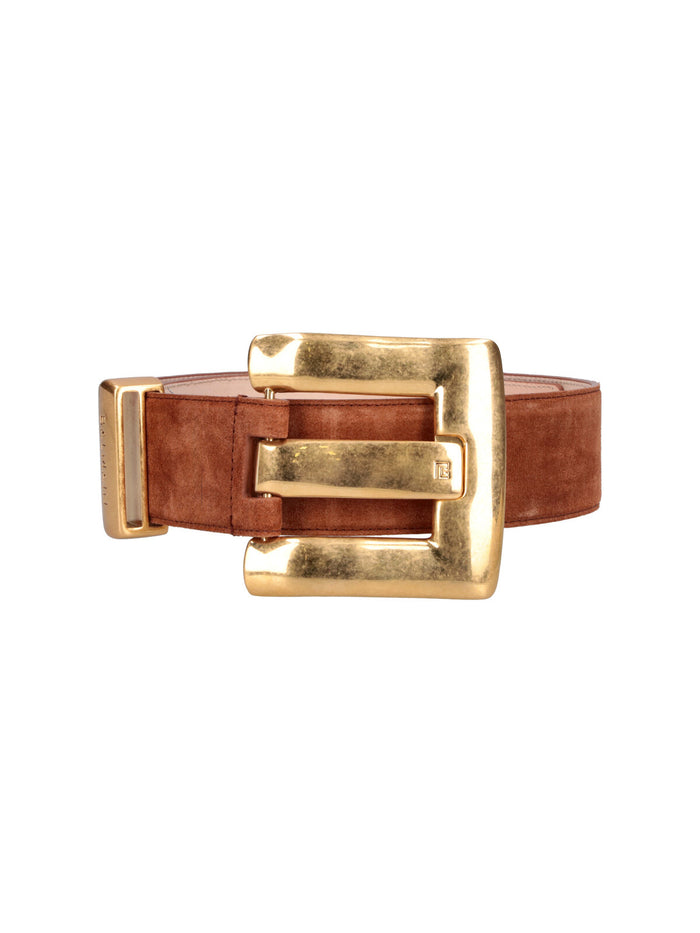 Balmain Belts Brown Calf Leather
