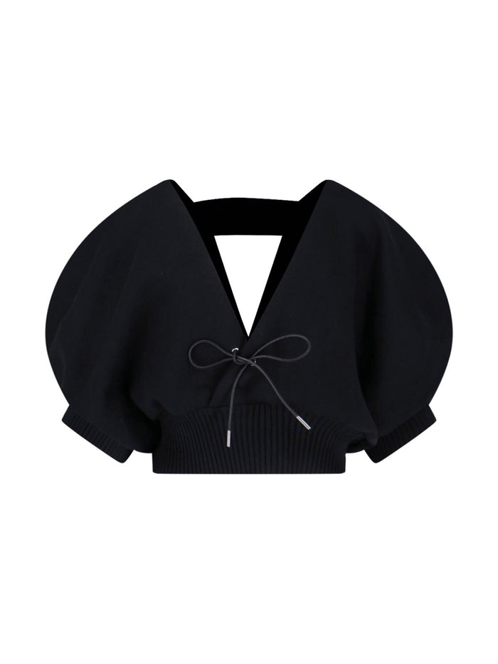 Sacai Sweaters Black Cotton