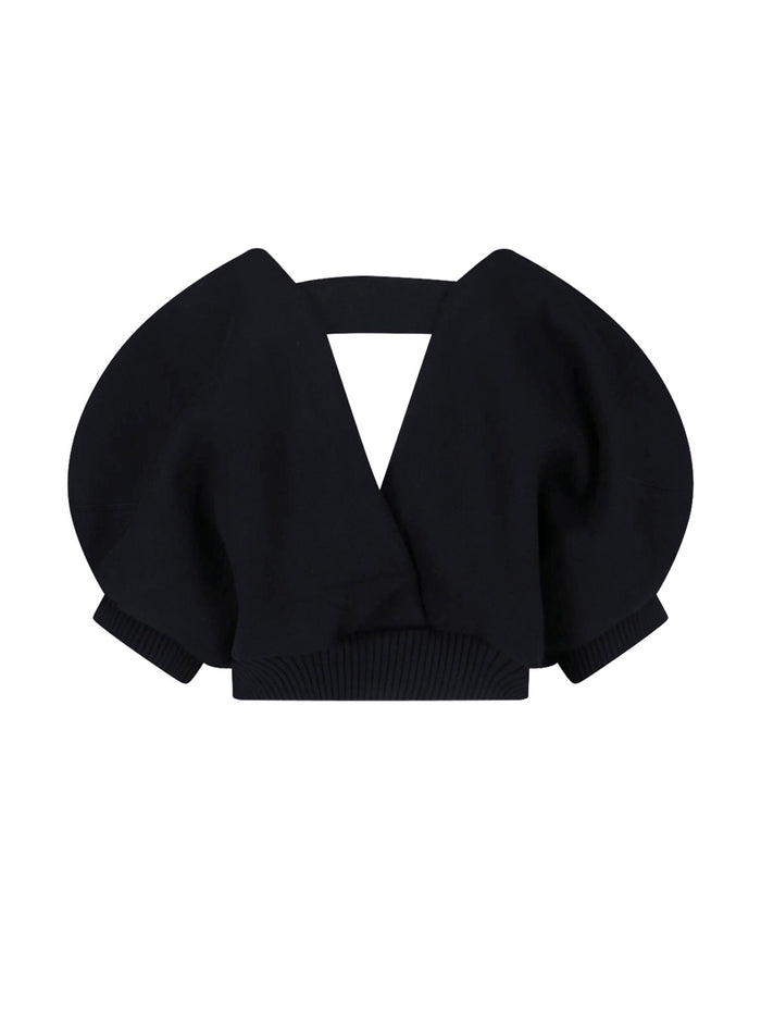 Sacai Sweaters Black Cotton