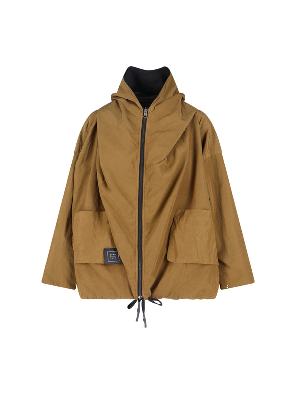 Kimono Rain 100% polyamide raincoat in tan