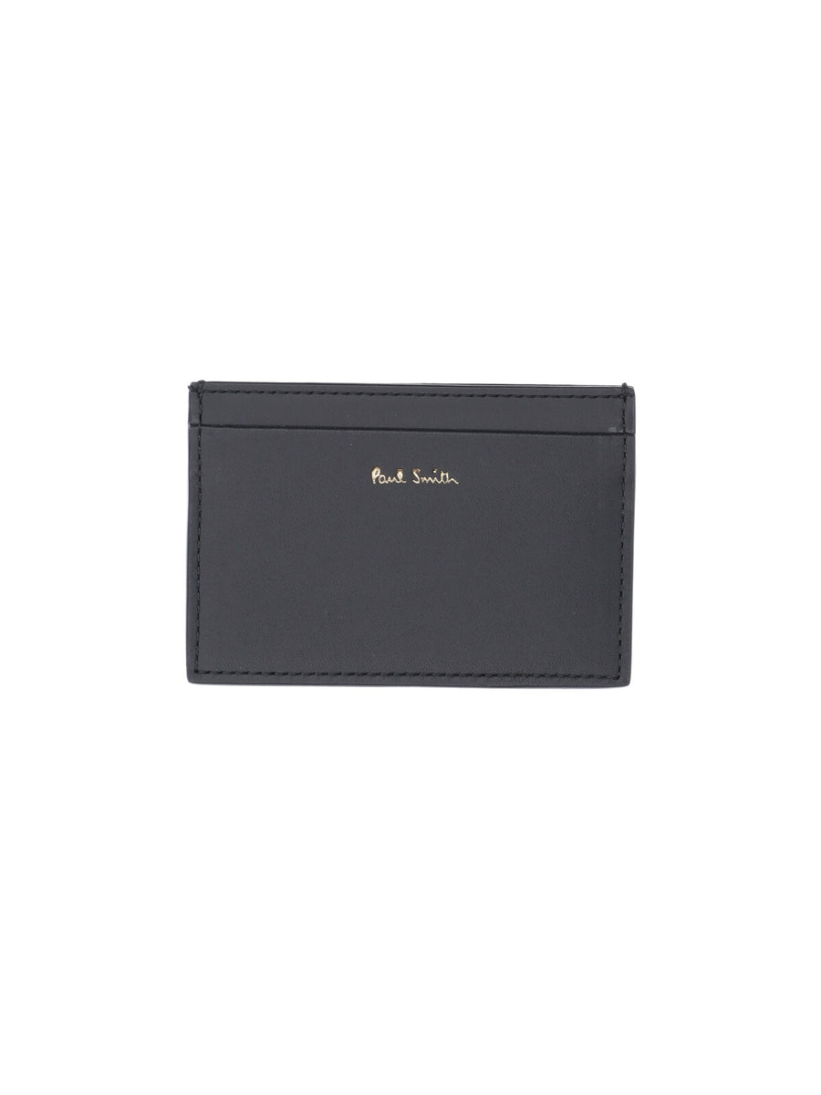 Paul Smith Cmulti Outer: 100% Calf Leather card case in black