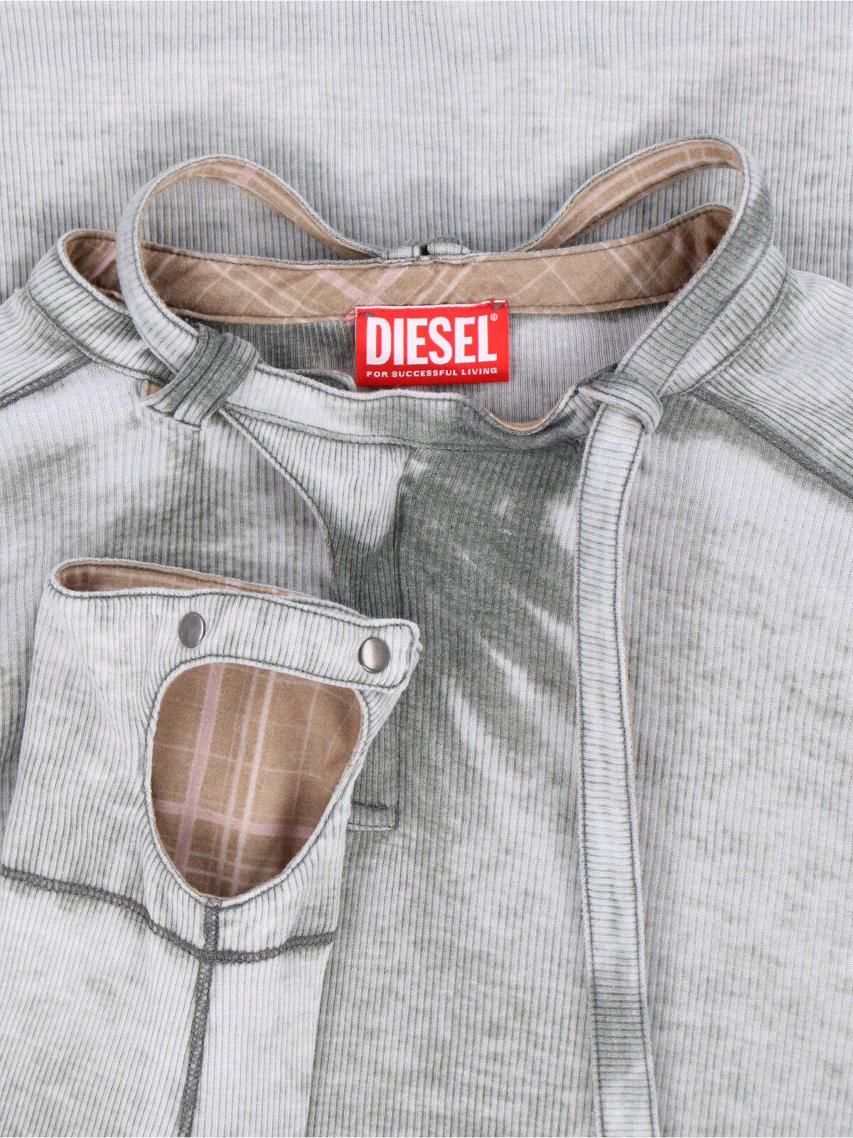 Diesel T-shirts and Polos Grey Polyester