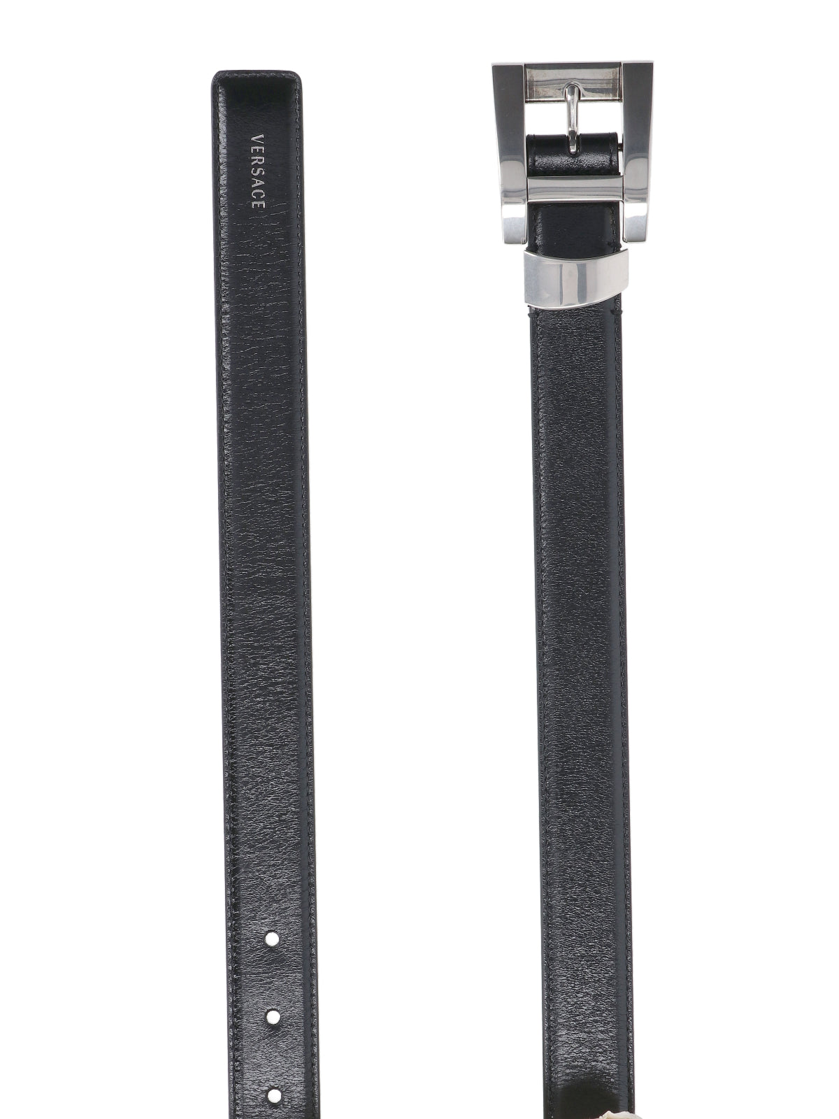 Versace Belts Black Calf Leather