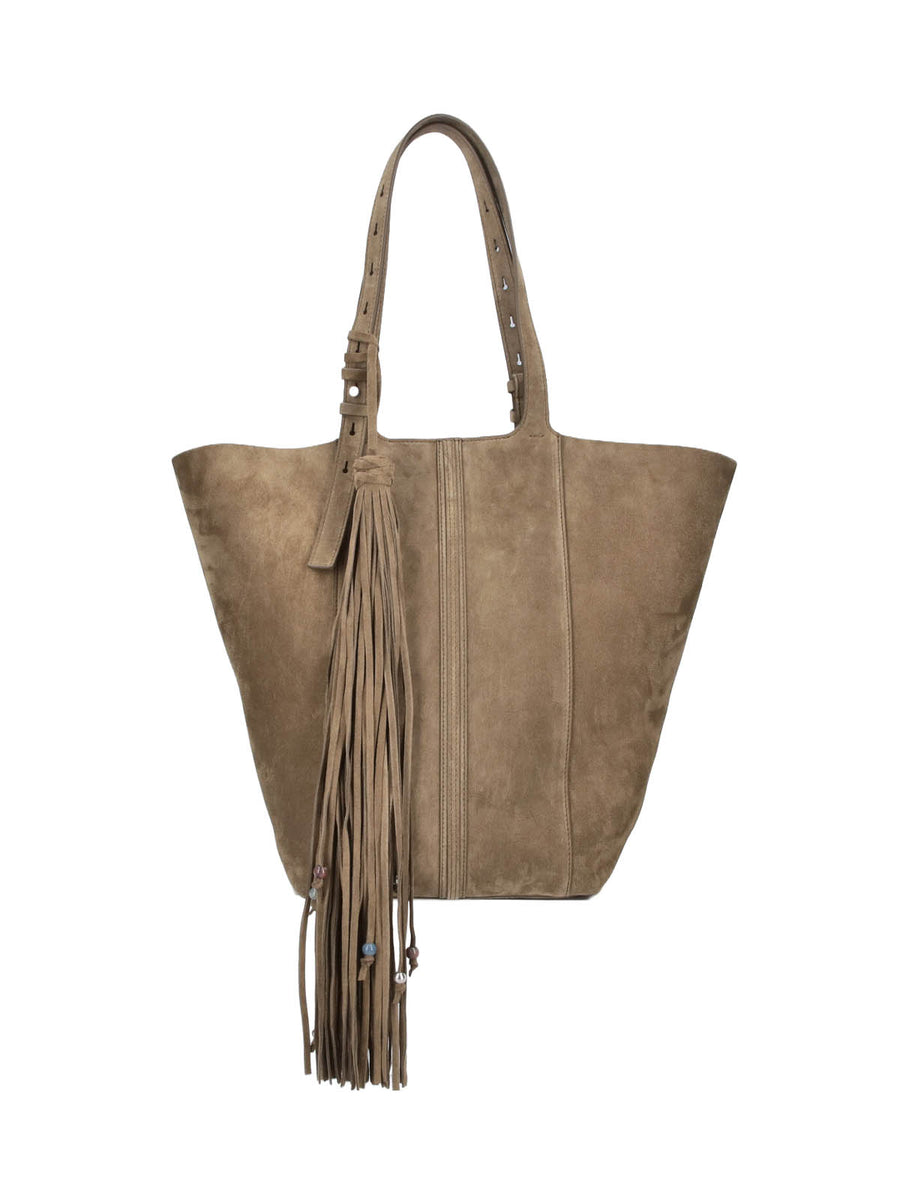 Golden Goose 100% cow leather tote bag in beige