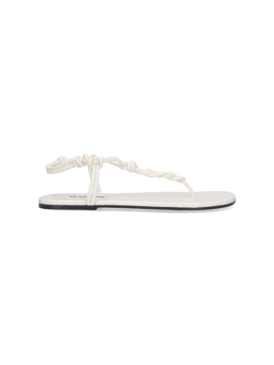 Jil Sander 100% Ovine Leather sandals in white