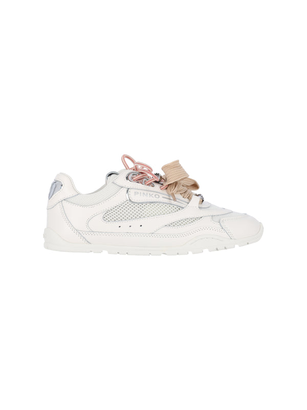 Pinko Upper: 69% Cow Leather sneaker in white