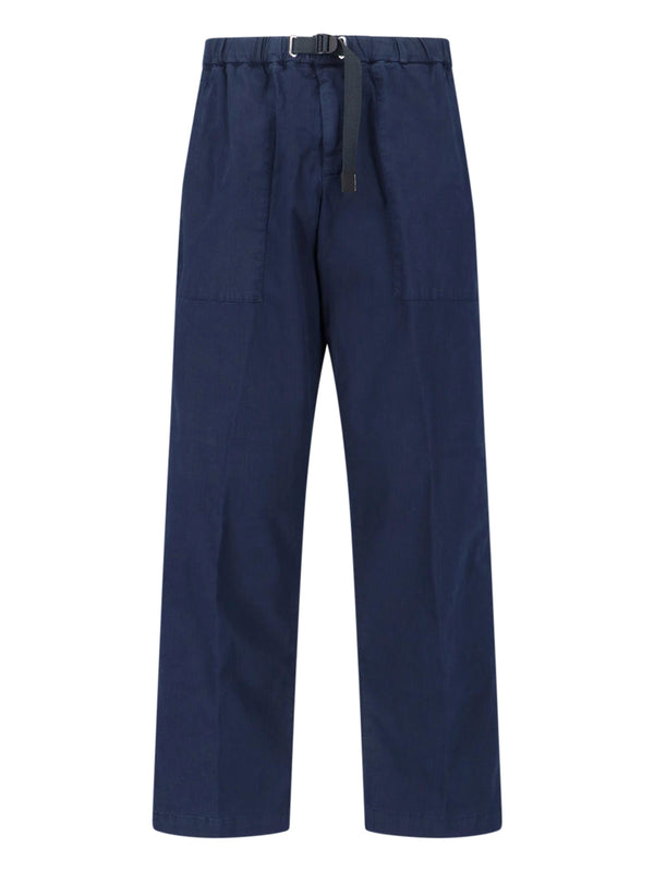 White Sand 97% cotton trousers in navy