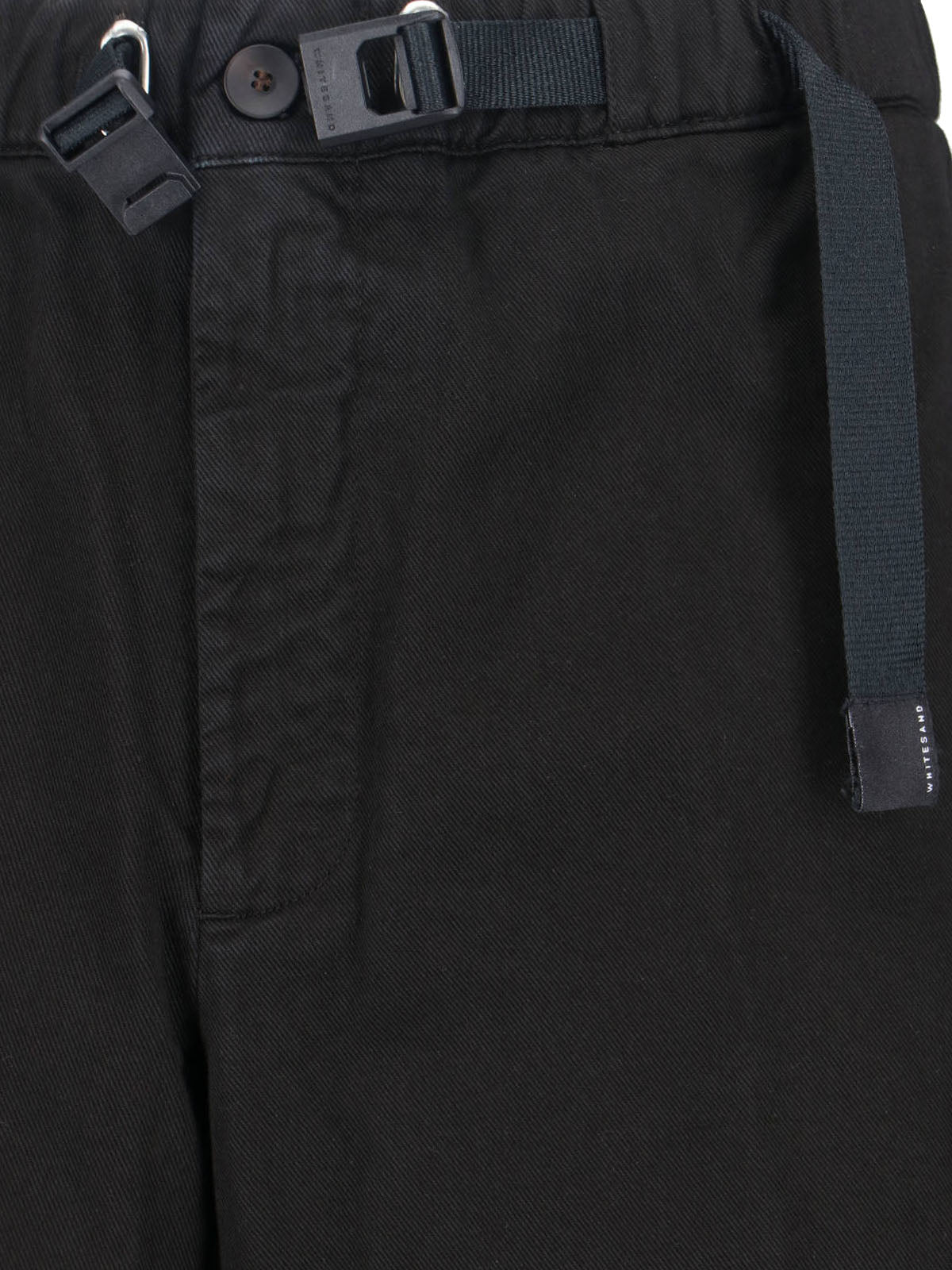 WHITE SAND Trousers Black Cotton