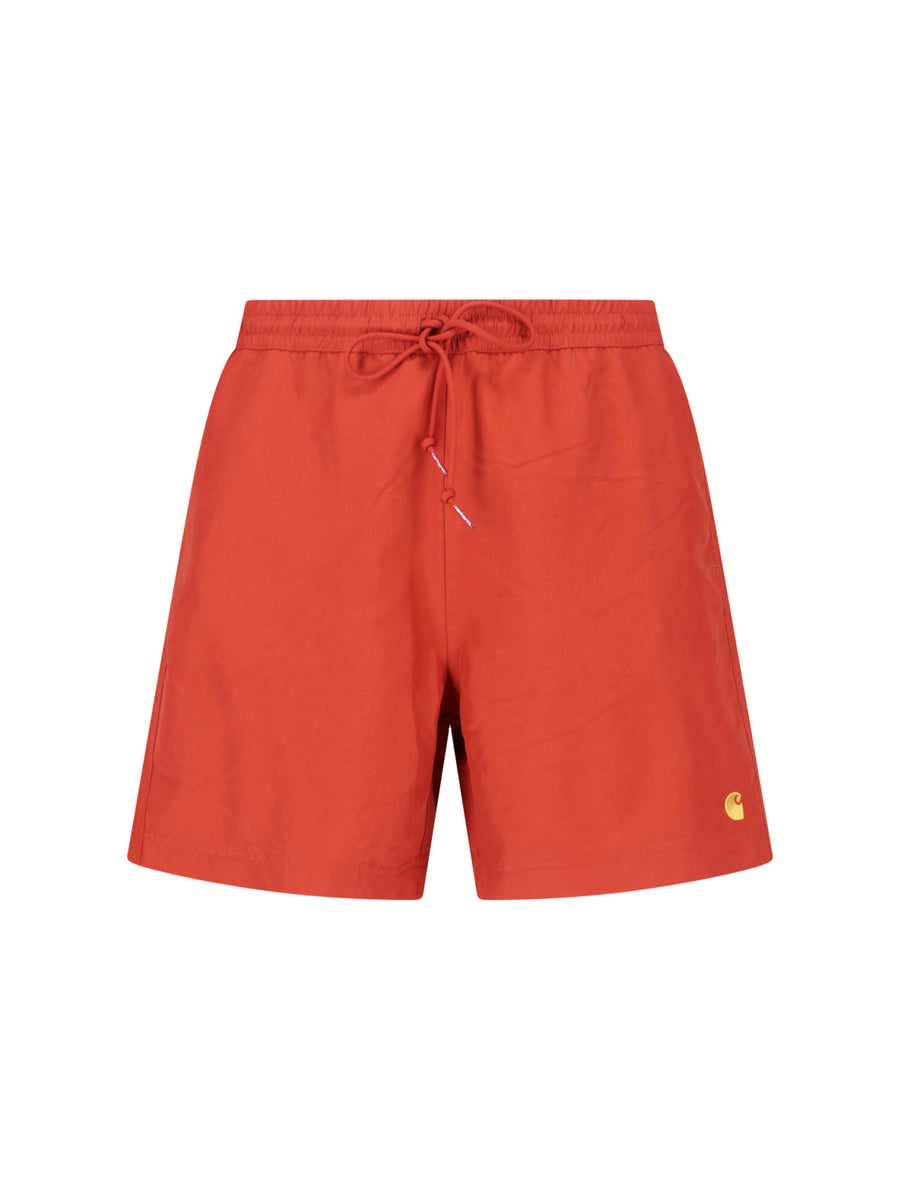 Carhartt Wip 100% polyester swim shorts in red