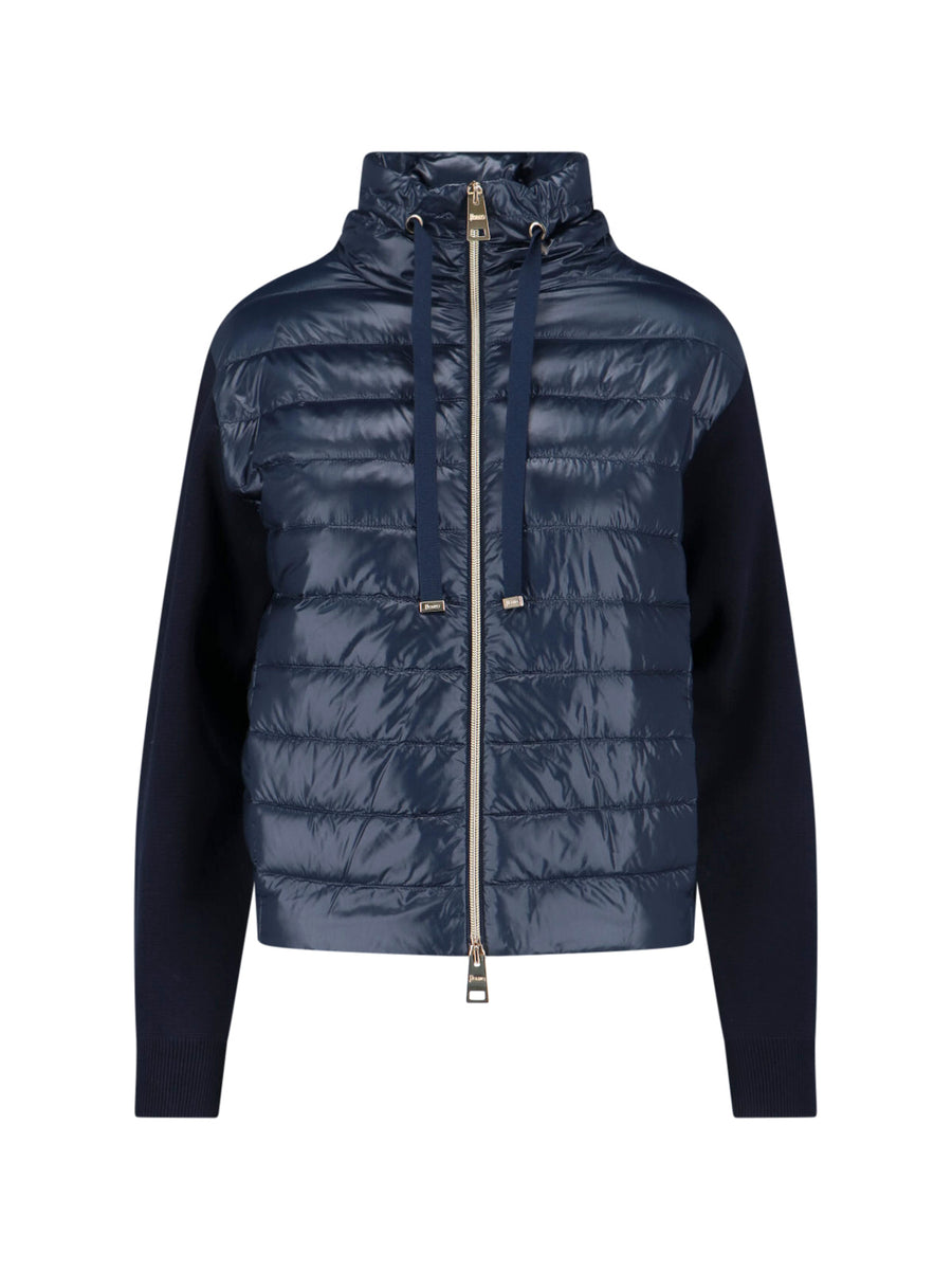 Herno 100% Cotton down jacket in navy