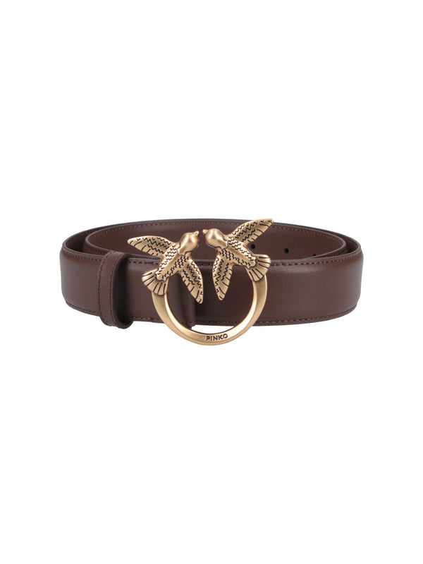Pinko 100% leather belt in brown