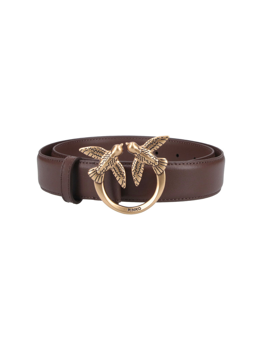 Pinko 100% leather belt in brown