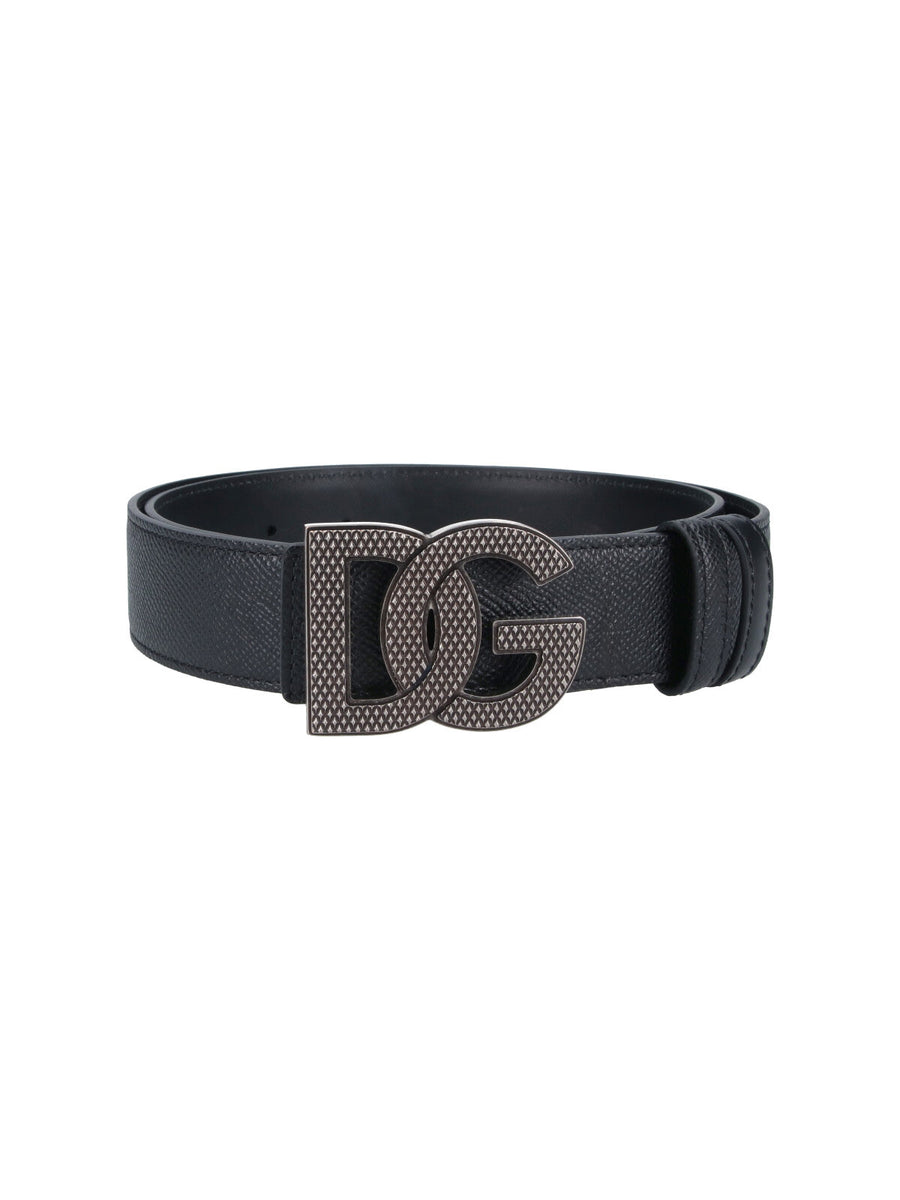 Dolce & Gabbana 100% calf leather belt in black