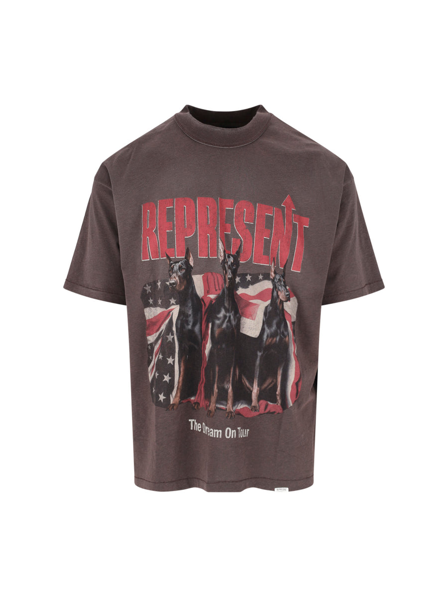 Represent 85% Cotton t-shirt in brown