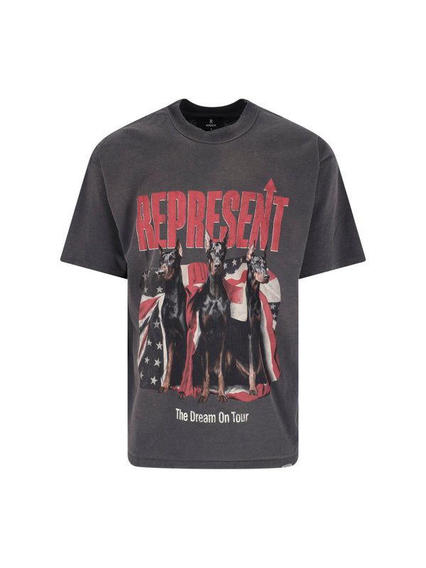 Represent 85% Cotton t-shirt in gray