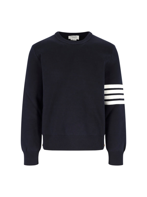 Thom Browne 100% Cotton sweater in navy