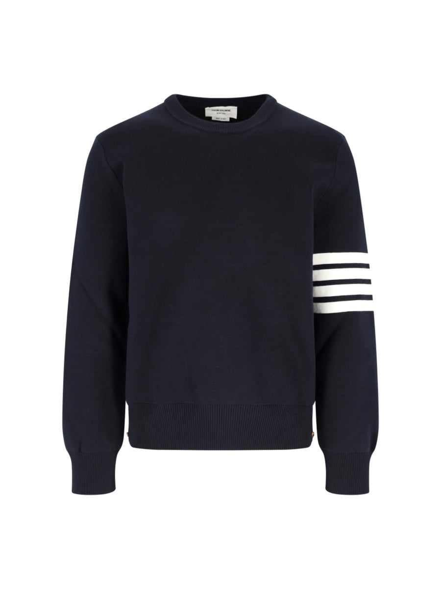 Thom Browne 100% Cotton sweater in navy