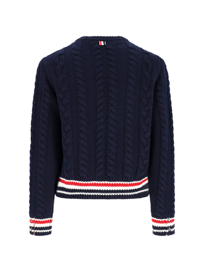 Thom Browne Sweaters Blue Virgin Wool