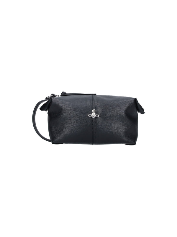 Vivienne Westwood 100% polyurethane clutch in black
