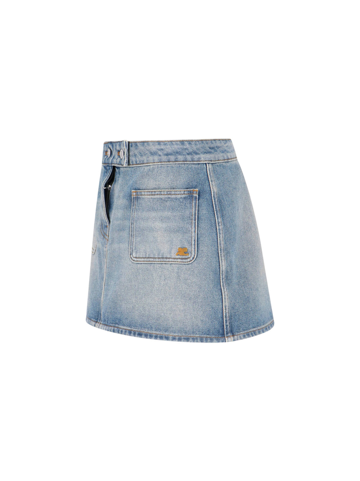 Courrèges Skirts Blue Cotton
