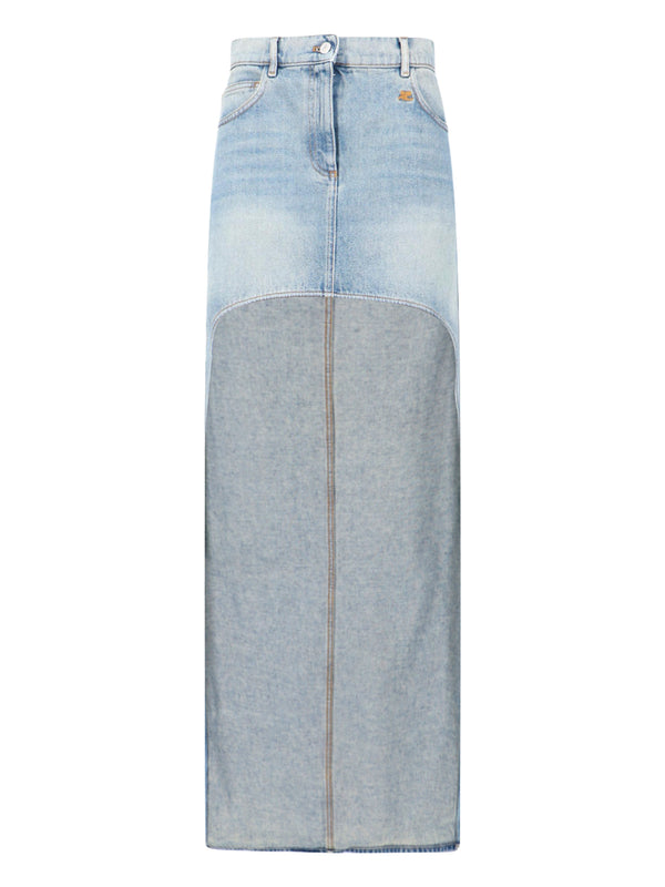 CourrèGes 100% Cotton skirt in blue