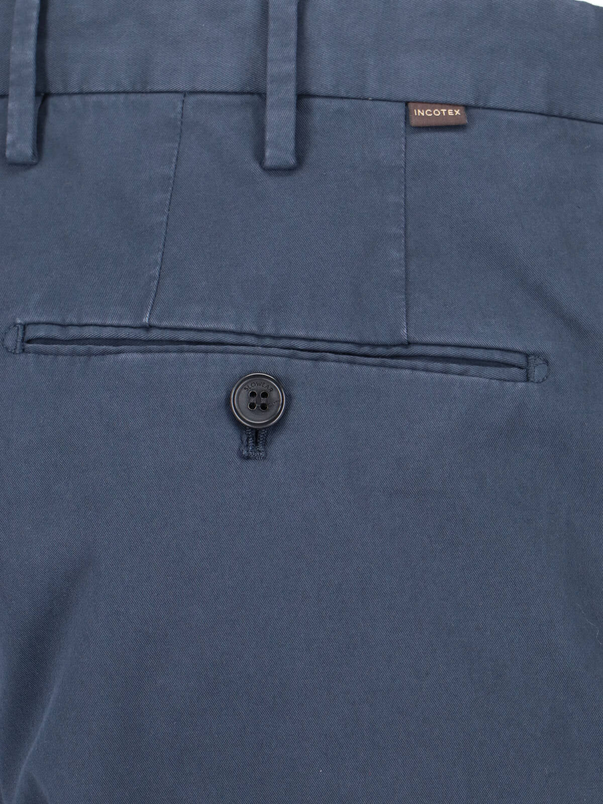Incotex Trousers Blue Cotton